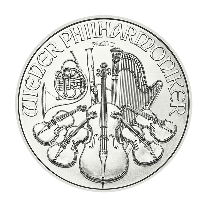 Wiener Philharmoniker - Österreich 1 oz Platinmünze