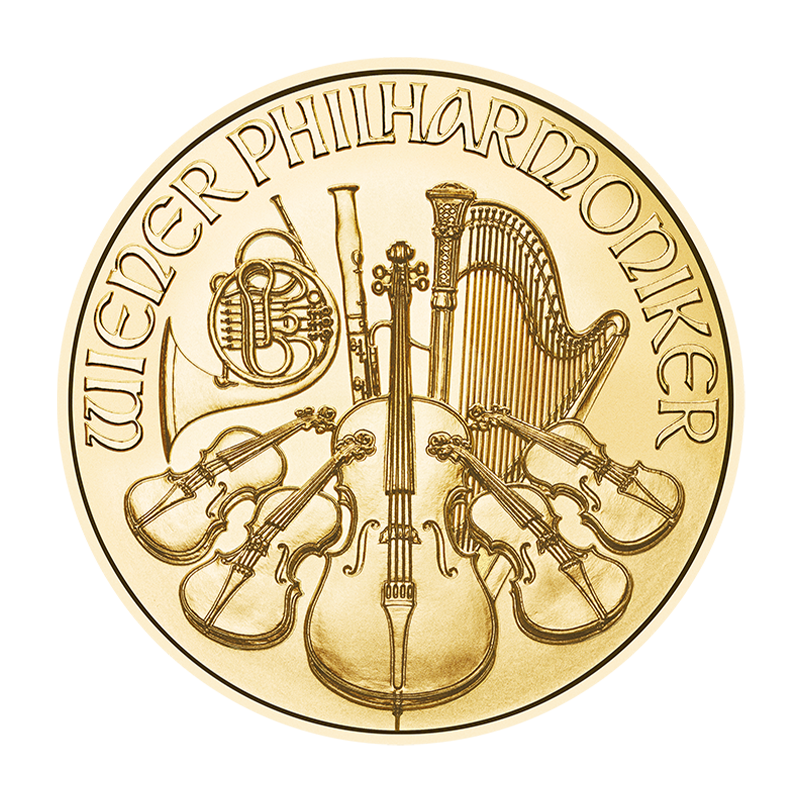 Wiener Philharmoniker - Österreich 1/25 oz Goldmünze