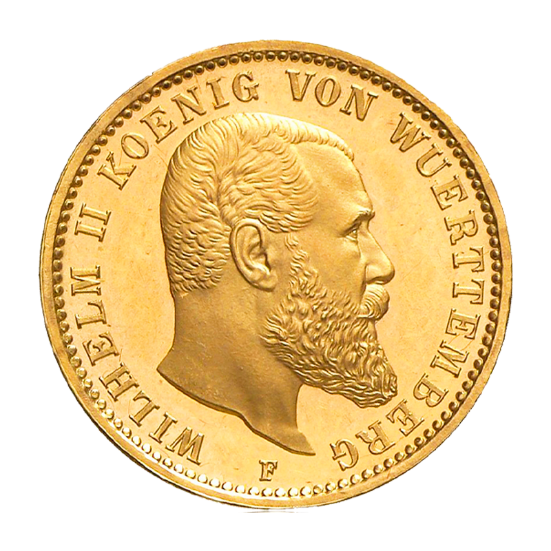 Württemberg (Wilhelm II.) - 20 Mark Goldmünze