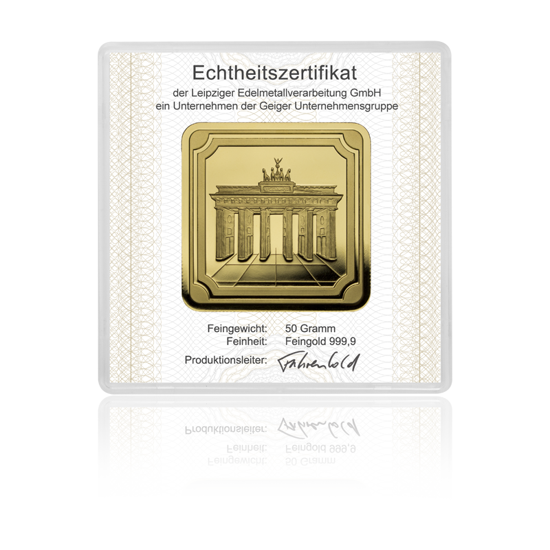 DVAG-Direktkauf - 50 g Premium Goldbarren „Bundesrepublik Deutschland“ - .9999 in Kapsel