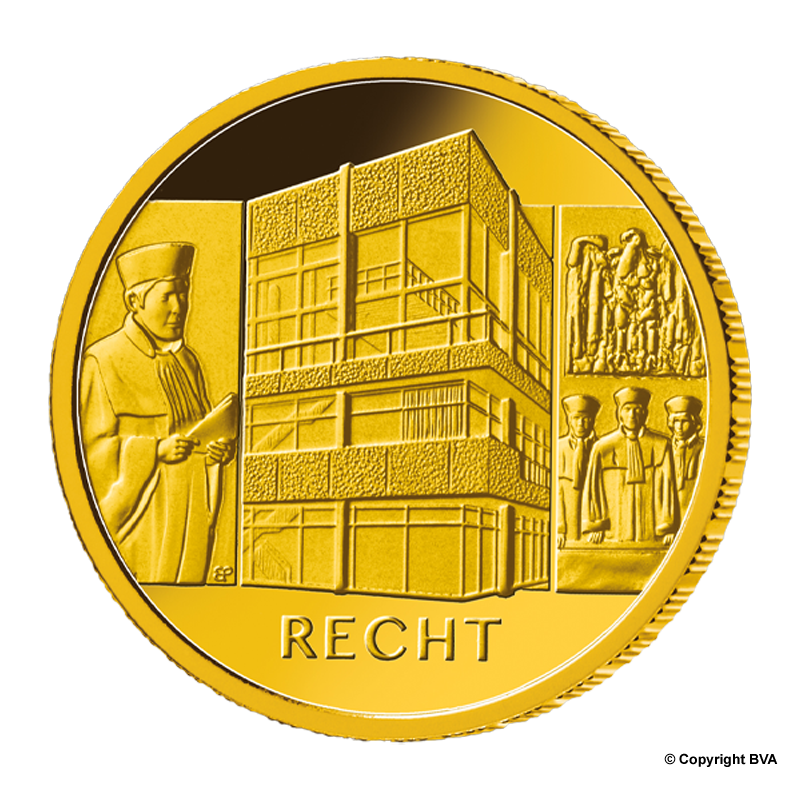 "Recht" 2021 - Deutschland 100 Euro 1/2 oz Goldmünze