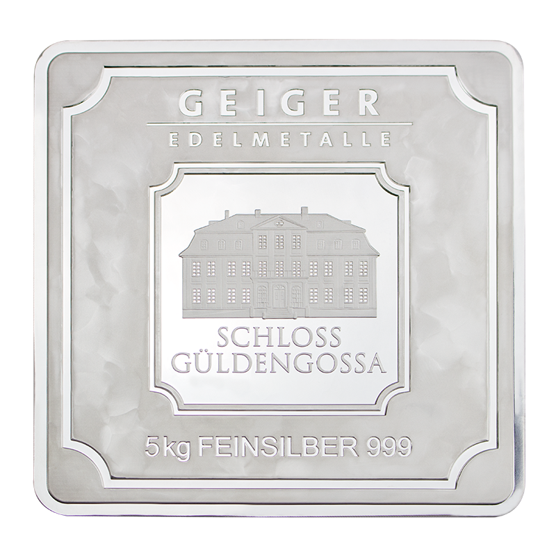 Silberbarren Geiger original - 5 kg .999 quadratisch