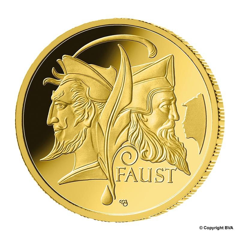 "Faust (Goethe)" 2023 - Deutschland 100 Euro 1/2 oz Goldmünze - verschiedene Prägestätten