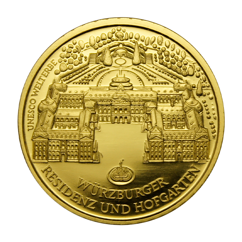 "Würzburg" 2010 - Deutschland 100 Euro 1/2 oz Goldmünze