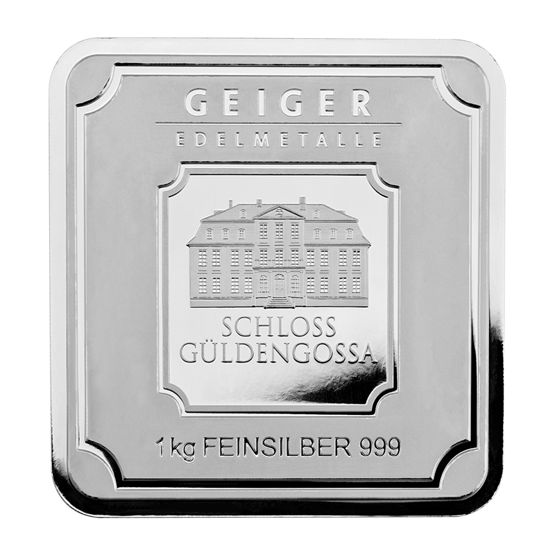 Silberbarren Geiger original - 1 kg .999 quadratisch