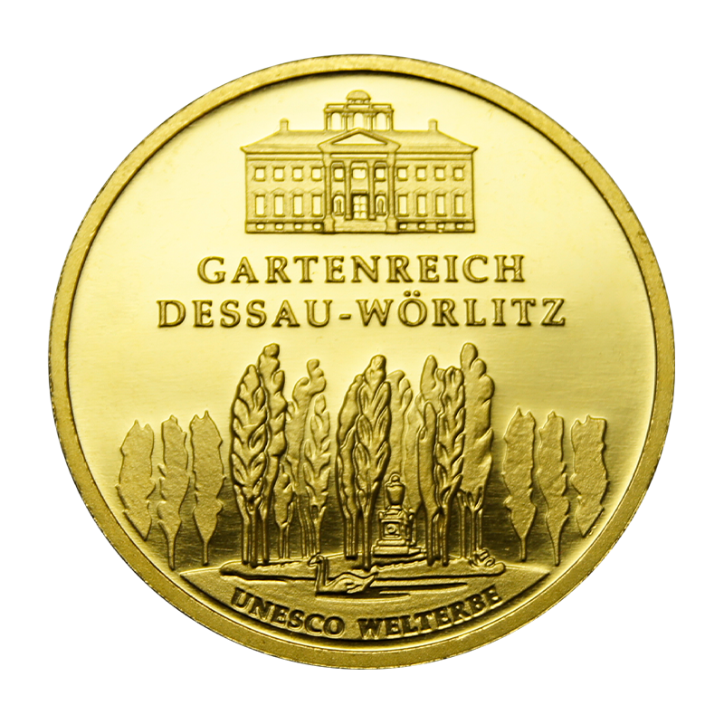 "Dessau-Wörlitz" 2013 - Deutschland 100 Euro 1/2 oz Goldmünze