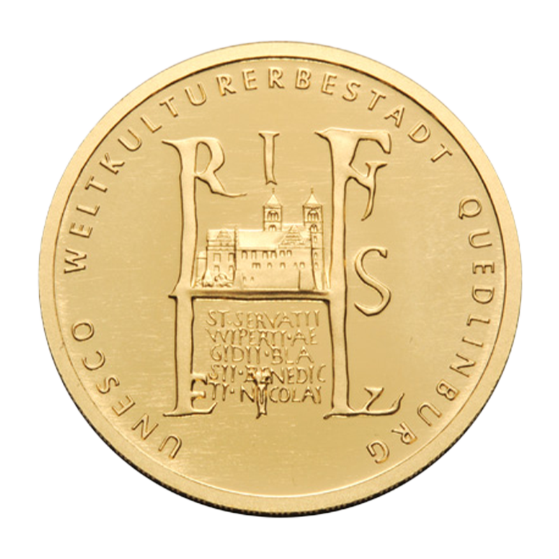 "Quedlinburg" 2003 - Deutschland 100 Euro 1/2 oz Goldmünze