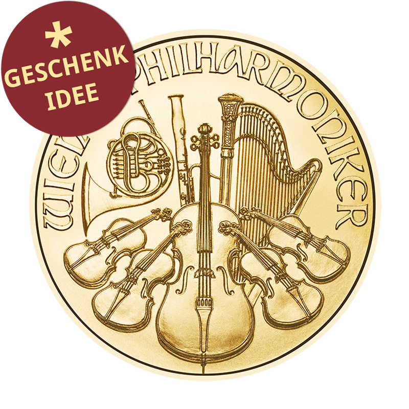 Wiener Philharmoniker - Österreich 1/10 oz Goldmünze