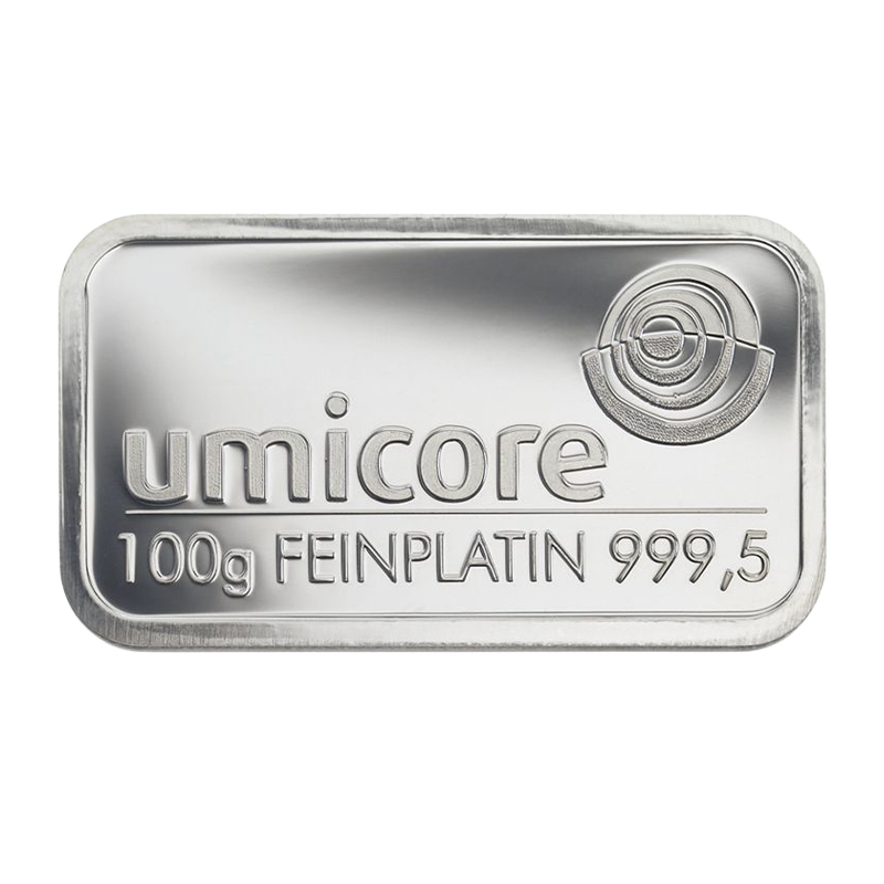 Platinbarren - 100 g .9995 - Umicore/Heraeus Neuware