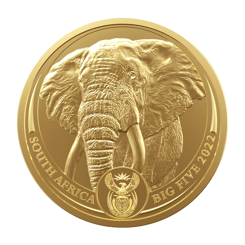 Big Five Elefant (verschiedene Jahrgänge)  Südafrika 1 oz Goldmünze