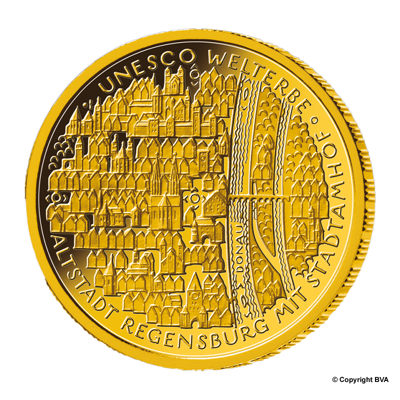 "Regensburg" 2016 - Deutschland 100 Euro 1/2 oz Goldmünze